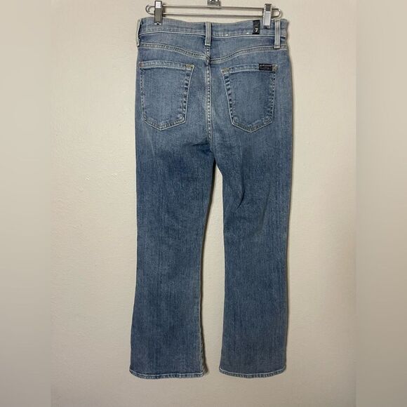 7 For All Mankind split ankle open bottom jean size 27 - Picture 2 of 7